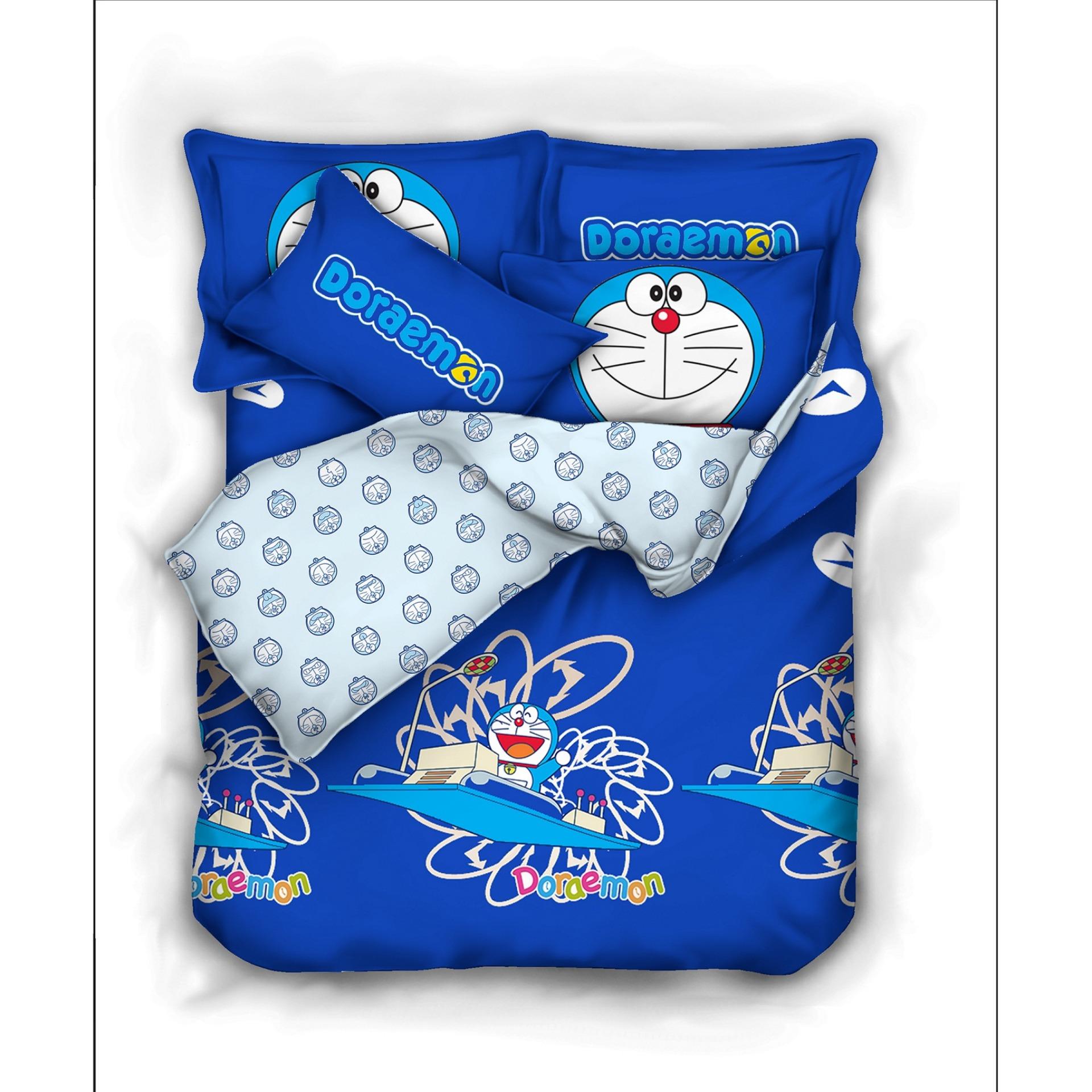 Bloomingdale Doraemon Timomachine Set Bed Cover dan Sprei -100%cotton