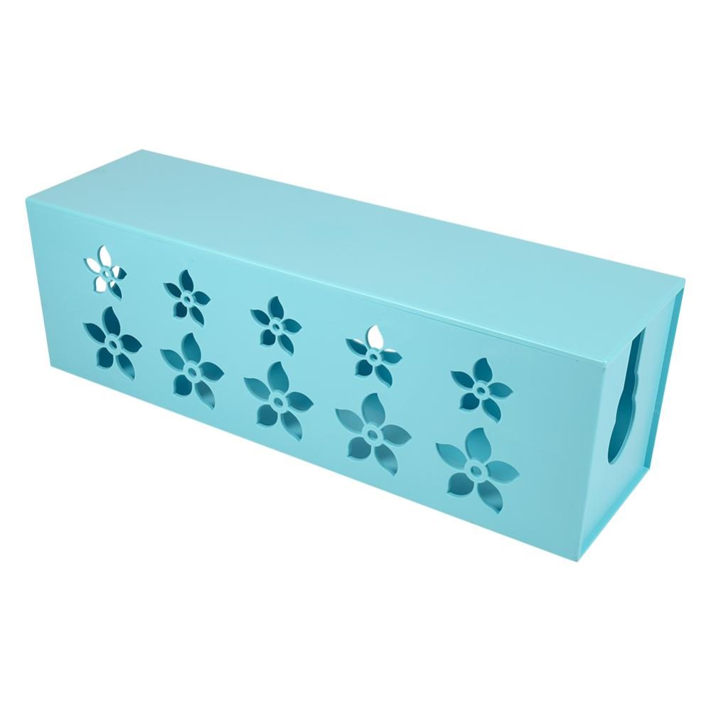 Biru Kawat Kantor Kotak Penyimpanan Manajemen Kabel Socket Home Safety Rapi Organizer-(L)-Intl