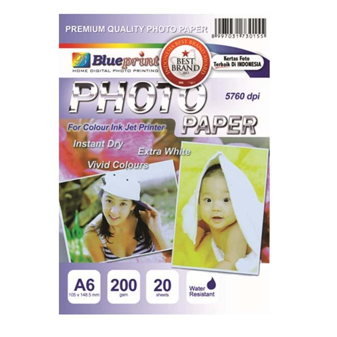 Blueprint Photo Paper Bp Gpa6200 A6 20 Sheet 200 Gsm Cast Blueprint Photo Paper Bp Gpa6200 A6 20 Sheet 200 Gsm Cast
