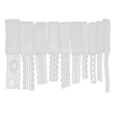 BolehDeals 10 Gaya 20 Meter Pita Renda Putih 1.5 Cm-3.8 Cm Lebar Kain Renda Renda DIY Jahit garment Pernikahan Pengantin Lusuh Gaun-Internasional