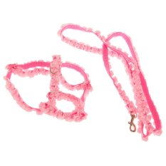 BolehDeals Disesuaikan Sabuk Nilon Tali Tuntun Anjing Peliharaan Kerah Baju Zirah Tali Pengaman Pink