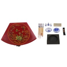 BolehDeals Sikat Kaligrafi Tiongkok Air Menulis Terengah-engah Set Sumi untuk Pemula-Merah-Intl