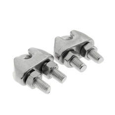 BolehDeals Tugas Berat Rope Clamp Cable Grips Steel Metal Wire U Baut Boat Memperbaiki M8-Intl