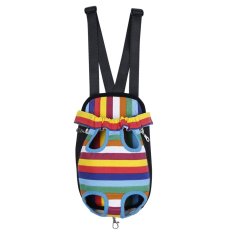 BolehDeals Nylon Pet Dog Cat Carrier Backpack Front Tote Carrier Net Bag Rainbow L