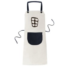 Tulang Prasasti Cina Nama Karakter Tian Memasak Dapur Beige Adjustable Bib Apron Saku Women Pria Chef Hadiah-Intl