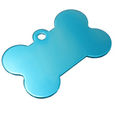 Hewan Peliharaan Tulang ID Tag Label Nama Hewan Anjing Kucing Pesona (biru Muda)