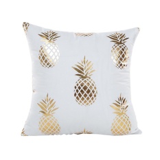 Bronzing Cushion Cover Lembut Bantal Cover Sofa Sofa Sarung Bantal Mobil (Emas)-Nanas-Intl