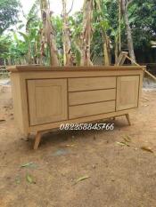 Bufet Jati Meja Tv Rak Hias Minimalis- Furniture Jepara Free Ongkir