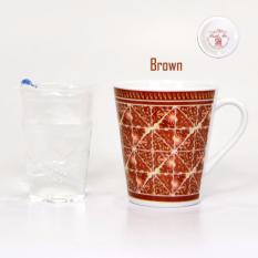 Bursa Dapur Mug BATIK MIX Brown/ Gelas Teh/Gelas Coffe