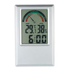 C/�F Digital Thermometer Hygrometer Suhu Kelembaban Meter Alarm Clock Max Min Nilai Tingkat Kenyamanan-Intl