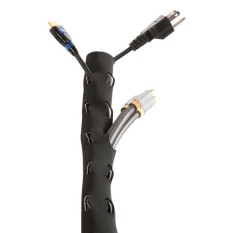 Kabel Concealer Pengelolaan Lengan Kabel Organizer untuk Komputer Televisi Kulkas Neoprene Kabel Sarung Kabel Hider Pelindung Kait & Putaran Desain reversible 125 Cm-Internasional