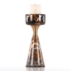 Candlestick dengan Marmer-Tinggi Ringkas dan Modern Meja Makan Malam, Ornamen Hadiah untuk Pernikahan, Pesta, Rumah, Spa, Armotherapy-Intl