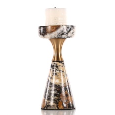Candlestick dengan Marmer-Pendek Ringkas dan Modern Meja Makan Malam, Ornamen Hadiah untuk Pernikahan, Pesta, Rumah, Spa, Armotherapy-Intl