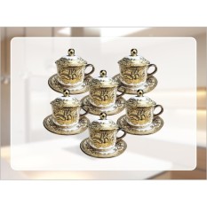 Cangkir Set Vicenza Original CRY85 - Cup & Saucers with Cover CRY85