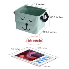 Cartoon Household Foldable Linen Storage Basket Or Bin, Desk Makeup Organizer, Dirty Clothes Storage Sorter, 18L Laundry Bag For Office, Bedroom, Closet, Toys Color:Acid Blue