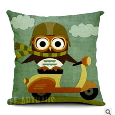 Sarung Bantal Bergambar Kartun Burung Hantu