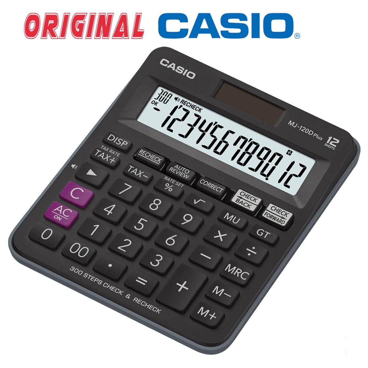 Casio Kalkulator 10 Digit MJ-100D Plus Original - Hitam