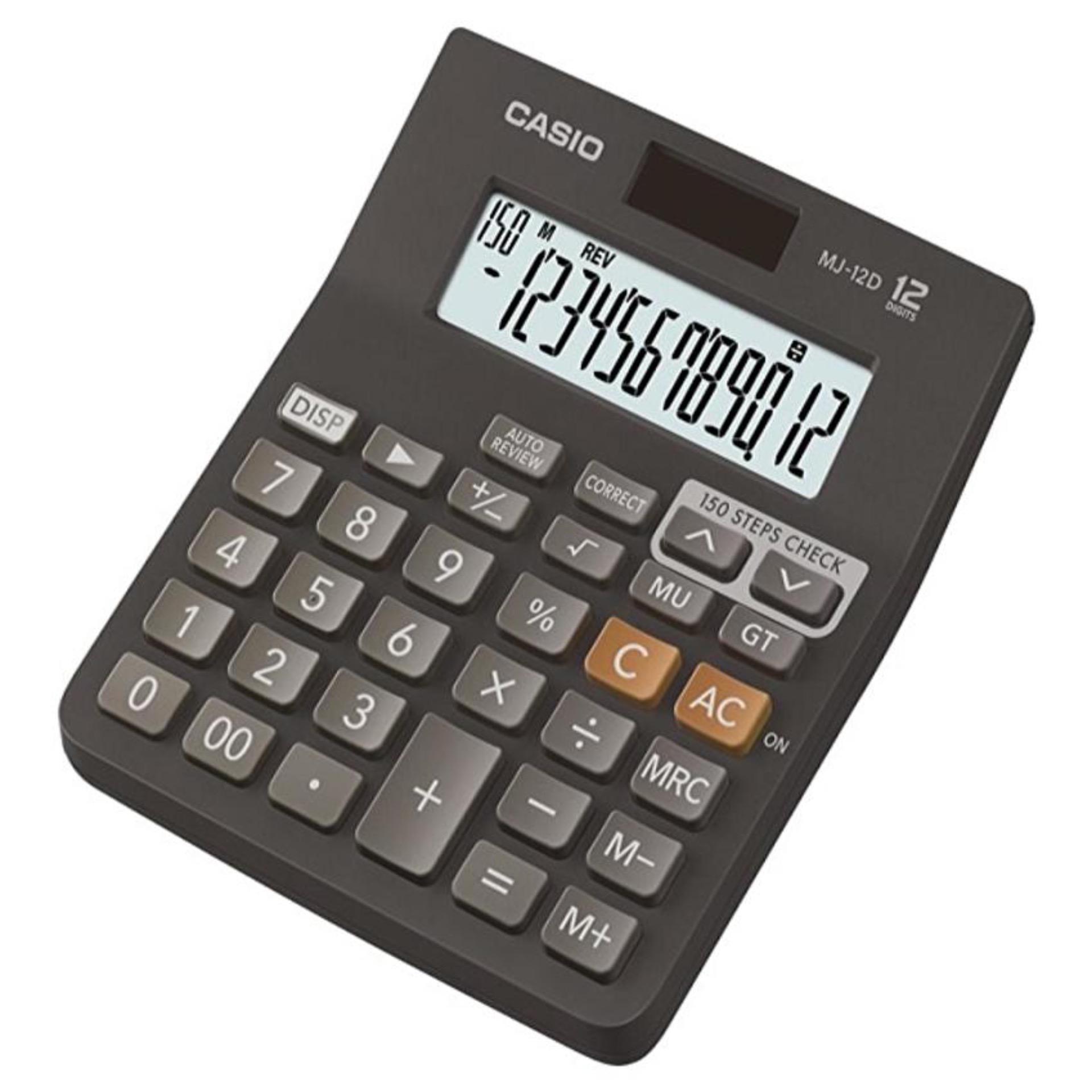   CASIO Kalkulator MJ-12D Semi Desktop Calculator 12 Digits  