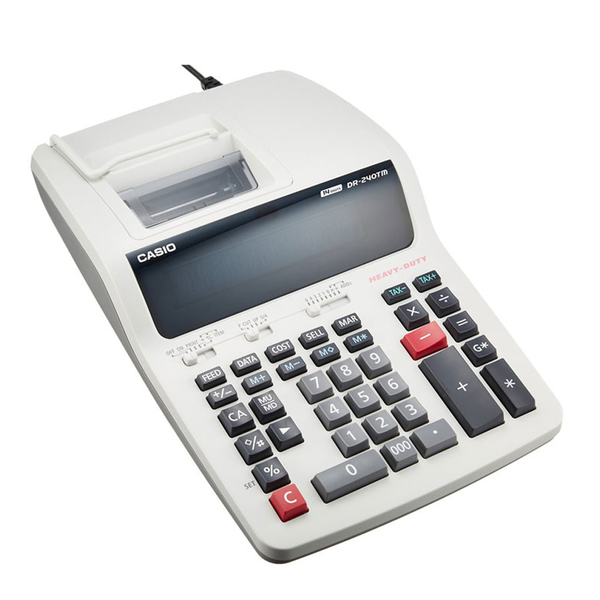 Casio Kalkulator Printer DR-240TM - Putih  