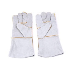 Catree-Tahan Api Tahan Lama Kulit TIG Tukang Las Gauntlet Kerja Sarung Tangan Keselamatan Workwear-Intl