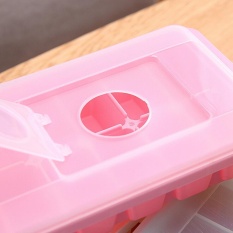 Cavity Ice Cube Tray Box With Lid Cover Drink Jelly Freezer Mold Mould Maker PK