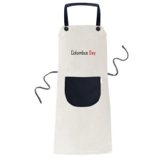 Merayakan Columbus Hari Berkat Festival Memasak Dapur Beige Adjustable Bib Apron Saku Women Pria Chef Hadiah-Intl