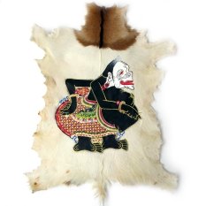 Central Kerajinan Lukisan Wayang Semar Kulit Kambing Full Body 77x55cm