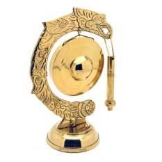 Central Kerajinan Miniatur Gamelan Gong Kuningan 15x10x6cm - Golden