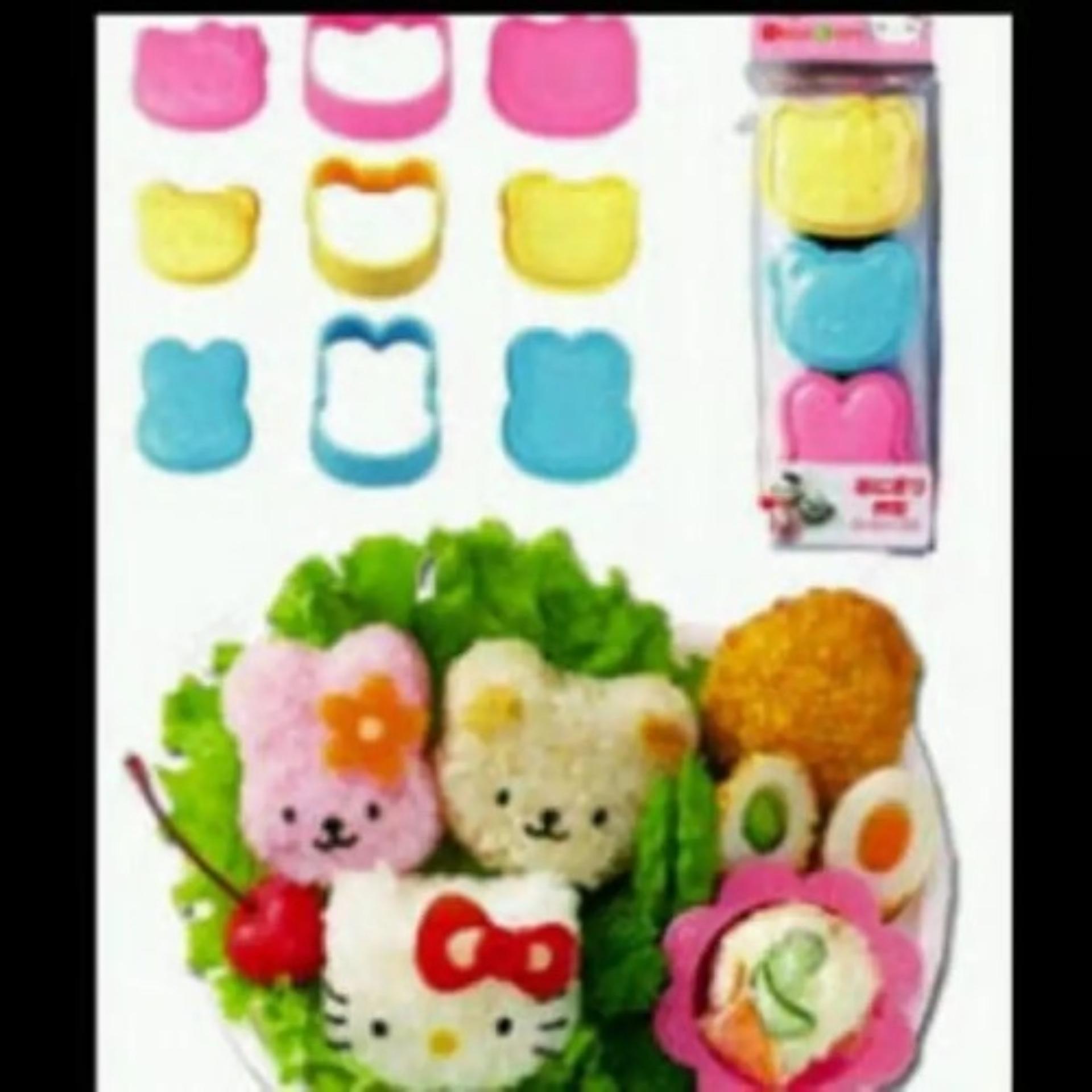 Cetakan Nasi Karakter 3 In 1 Karakter Hello Kitty Bear Kelinci