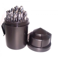 Juara TWISTER-US5-29 Seri Kontraktor HSS GP Pemborong Bor Bit Set-118 Deg. Hitam Oksida Yang Dirawat 29 Piece-Intl