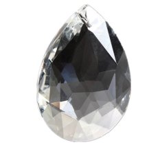 Chandelier Clear Kaca Lampu Kristal Faceted Petal Prism DROP Pendant 50mm 10 Pcs