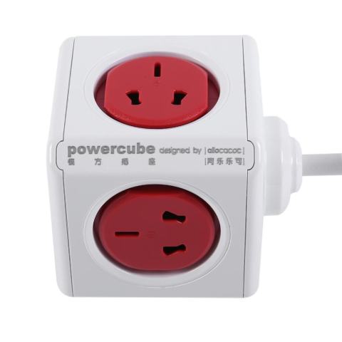 CHEER untuk Allocacoc PowerCube Power Socket Adapter EU/US Plug Smart Home Office 3 Meters Extension Line-Intl 3