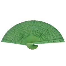 Cina Tangan Kertas Penggemar Saku Folding Bambu Suvenir Pesta Pernikahan Kipas Hijau 20.5*38 Cm