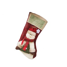 Christmas Cute 3D Snowman Hadiah Kaos Kaki Permen Pemegang Tas Perlengkapan Anjing Tas Hadiah Dekorasi Meja Xmas Stocking Gantungan Ornamen Pohon Natal Ukuran L- INTL