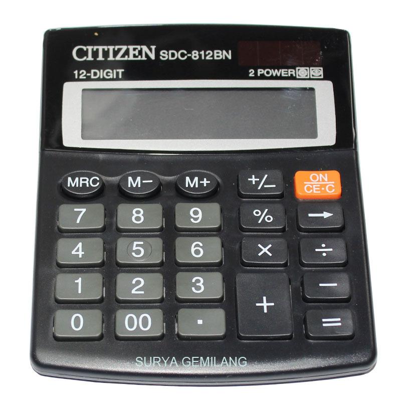 Citizen SDC-812BN Kalkulator Penghitung 12 Digit 2 Power