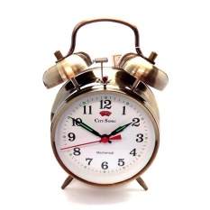 City Sonic WZ002-D Traditional Mechanical Alarm Clock (Brassy) - intl