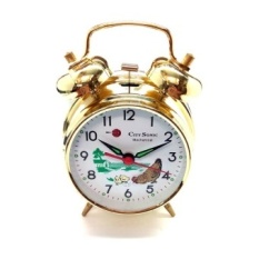 City Sonic WZ003-A Mekanis Tradisional Alarm Clock (Emas)-Intl