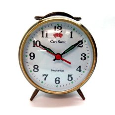 City Sonic WZ007-D Jam Alarm Mekanis (Brassy)-Intl