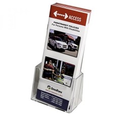 Clear-Ad-LHF-S100-Acrylic Trifold Brosur Holder-Pamphlet Display Stand (paket 10) -Intl