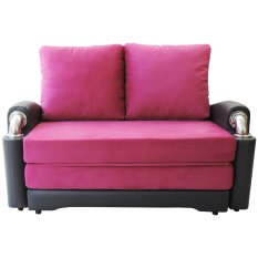 Clianta Sofa Bed Disha (Dark Grey - Magenta) - Khusus Bandung