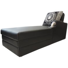 Clianta Sofa Selonjor Disha Verche (Black) - Khusus Bandung