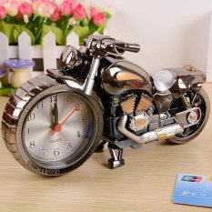 Jam Meja Dekorasi Keluarga Sepeda Motor Klasik Bisu Snooze Jam Alarm Mekanik untuk Anak Laki-laki Hadiah-Intl