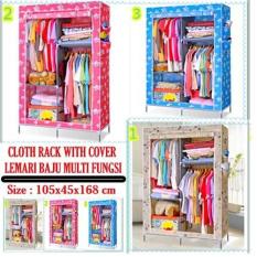 CLOTH RACK DUST COVER RAK BAJU MULTIFUNGSI LEMARI KAIN RESLETING ORGANIZER PAKAIAN CELANA BONEKA SELIMUT