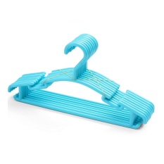 Kain Gantungan 10 PC Plastik Tubular Slotted Anak-anak-bayi Gantungan Baju-Intl