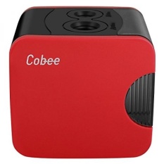 Cobee Rautan Pensil dan USB Operated Electric Pencil Cutter untuk Anak Dewasa dan Artis, Dual Lubang Penajam Desain (Merah)-Intl