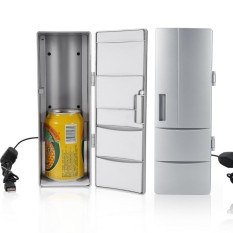 Compact Mini USB Fridge Freezer Cans Drink Beer Cooler Warmer Travel Car Office Use - intl