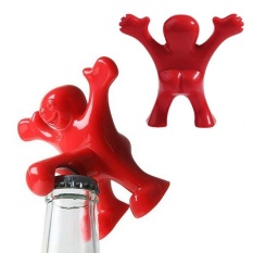 Corkscrews Merah Kecil Pria Pembuka Anggur Pembuka Botol Pembuka Botol Multi Fungsi-Intl