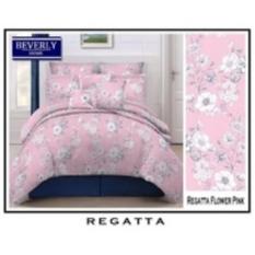 Cornelia Sprei Katun Tinggi 25cm Motif Regatta Pink