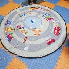 Mimosifolia Cotton Putaran Permainan Skid Karpet Bayi Mendaki Ruang Karpet Selimut Anak Tikar Children Dilipat Mobil 150 Cm X 150 Cm-Intl
