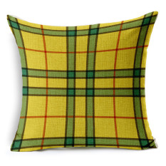 Cotton Linen Square Bantal Bantal Bantal Bantal Cushion Cover Pola Cek Klasik KZ004-004-Intl